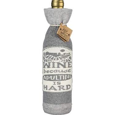 Imagem de Primitives by Kathy Meia de garrafa de presente reutilizável LOL Made You Smile, 8,5 cm x 28,5 cm, Because Adulting