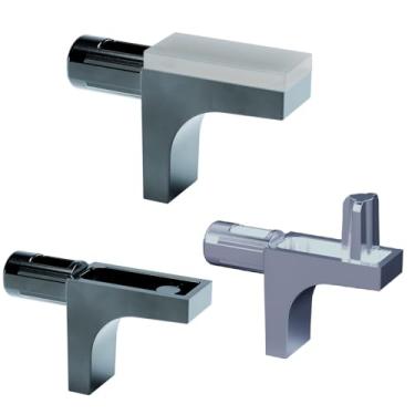 Imagem de Pinos de suporte de prateleira K-Line de 5 mm para prateleiras de madeira e vidro/Escolha seu estilo de prateleira/acolchoado de borracha/pino de retenção de 5 mm/superfície plana ampla/ 10 suportes