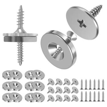 Imagem de LZVXTYM Fecho magnético de porta de armário de 12 peças, trava magnética de metal, trava de porta magnética oculta, trava magnética oculta, trava magnética de fechamento de porta para armário