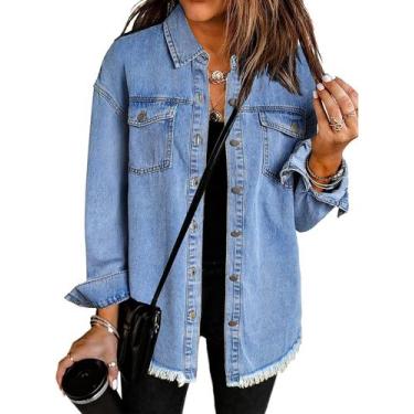 Imagem de Jaqueta jeans Vetinee Nashville Oversized Boyfriend Blue S
