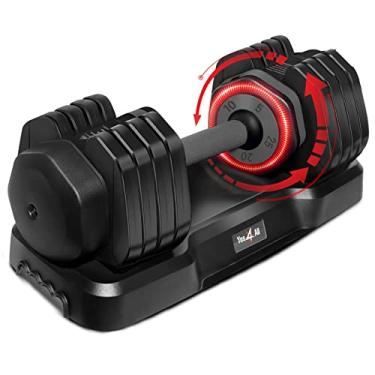 Imagem de Yes4All One Second Multi Peso Ajustável Conjunto de 2 Halteres para Diferentes Níveis de Treino - 11 kg - Único - Aderência Cinza