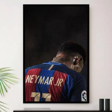 Imagem de Genérico, Quadro Neymar Jr Idolo Gol Atacante Decorativo A4 23x33cm