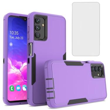 Imagem de KOARWVC Capa de celular para Galaxy A13 5G, capa para Samsung A04s SM-A136U com protetores de tela HD, suporte magnético para carro, capa protetora resistente à prova de choque para Samsung Galaxy A13