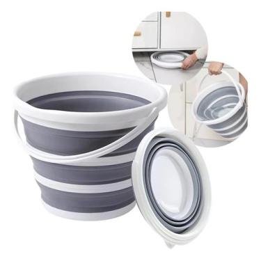 Imagem de Balde Retrátil Sanfonado 10 Litros Dobravel Silicone - Powermaid