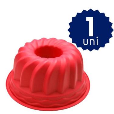 Imagem de Kit 2 Forma de Silicone Redonda Com Buraco Furo no Meio Para Bolo Pudi