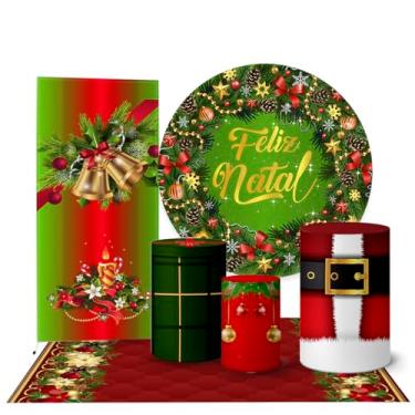 Imagem de Trio Capas Cilindro + Painel + Lateral e Tapete Natal (K3NAT0038)
