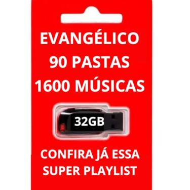 Imagem de Pen Drive 32GB Com Músicas Evangélicas. 90 Pastas Com 1600 Músicas.