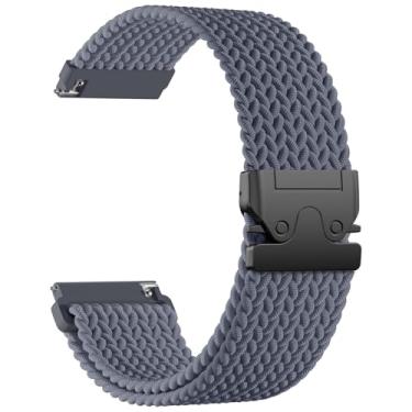 Imagem de DaQin Pulseira trançada de 18 mm, 20 mm, 22 mm, compatível com Garmin Vivoactive 5/Vivoactive 6/4/3, pulseira esportiva de nylon com fivela de paraquedas para Garmin Venu 3 2/3S 2S/Forerunner 165/55