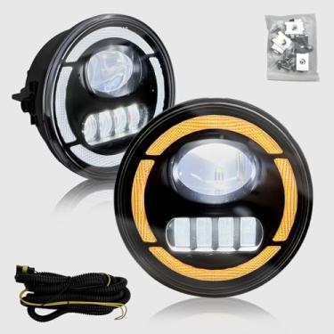 Imagem de Shocklight Luzes de neblina LED e DRL adequadas para caminhões Ford F-150 F150 2006, 2007, 2008, 2010, 2011, 2012, 2013, 2014, Ford F-150, um par de faróis de neblina dianteiros com DRL e luz de seta