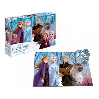 Imagem de Quebra-cabeça Frozen Disney Em Madeira Quebra Cabeça 100 Pçs