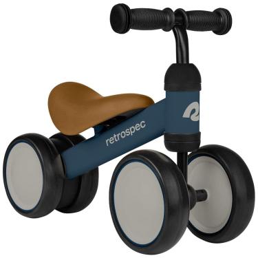 Imagem de Bicicleta sem Pedal Infantil com 4 Rodas para Crianças de 1 a 4 Anos, Marinho, RETROSPEC 4505, Azul Marinho