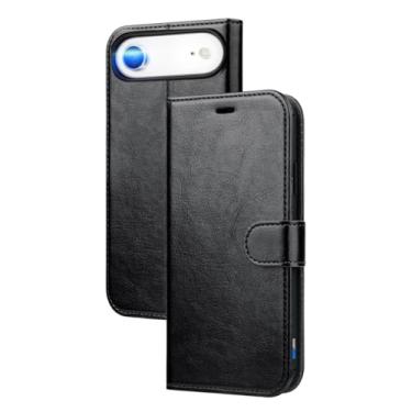 Imagem de Capa Carteira Flip Cover Preta para iPhone, Fecho Magnético, Suporte para Cartão, Proteção Total, Capinha Anti Impacto (iPhone 17 Air)