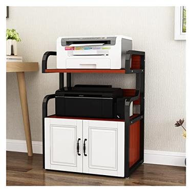 Imagem de Suporte de impressão Suporte de impressora resistente do chão ao teto Prateleira de impressora para porta de casa Armário de arquivo Rack de acabamento de copiadora multicamadas de escritório mesa de