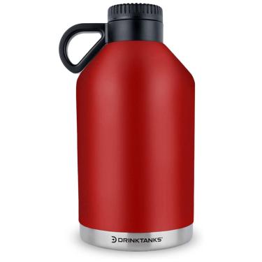 Imagem de Cooler Portátil para Garrafas de cerveja com Isolamento Duplo, Aço Inox, DRINKTANKS, Vermelho
