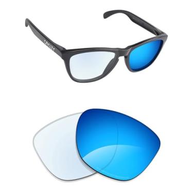 Imagem de Alphax Lentes de reposição adaptáveis fotocromáticas espelhadas não polarizadas para óculos de sol Oakley Frogskins OO9013