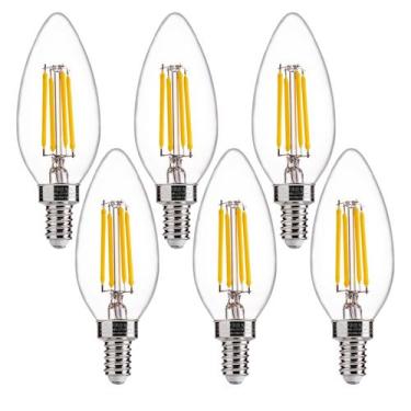 Imagem de Lâmpadas LED Chandelier FLSNT B11 E12 4,5 W 3500K, pacote com 6