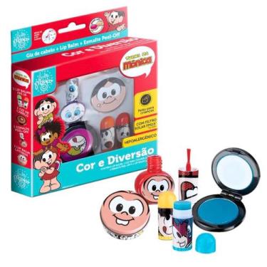 Imagem de Kit Maquiagem Infantil 5 Peças Cor e Diversão Turma da Mônica - Salão 