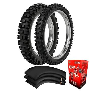 Imagem de Kit Pneu Cr 125 Yz 125 Yz 250 90/90-21 + 100/90-19 Rmx35 Rinaldi