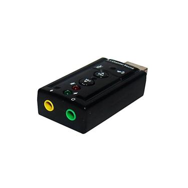 Imagem de Adaptador Placa De Som Usb 7.1 Conector P2 Fone Microfone