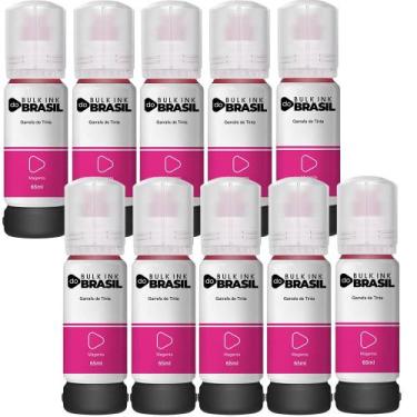 Imagem de Kit 10 Tintas Para Epson T544 L3150 L3250 L3110 L5190 - Bulk Ink Do Br
