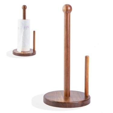 Imagem de Suporte de toalha de papel CheFole Rustic Wood Acacia Kitchen - CHEF O