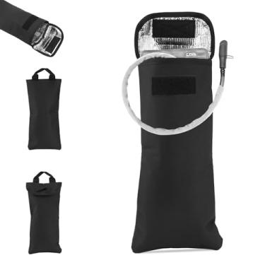 Imagem de Bolsa isolante de bexiga de água, capa de manga de isolamento de bexiga de tecido Oxford preto para bexiga de água isolada de 2L, bolsa protetora térmica para manter água fria acessórios (não inclui