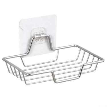 Imagem de Suporte de sabão para chuveiro de aço inoxidável ralo saboneteira banheiro suporte de armazenamento de parede prata 1 saboneteira prata para banheiro