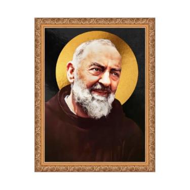 Imagem de Quadro São Padre Pio de Pietrelcina com moldura (G)