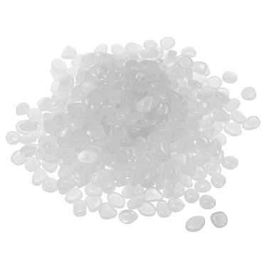 Imagem de 200 peças pedras brilhantes 8-11 mm decoração de pedras luminosas no escuro decoração DIY branco decorativo para jardim, vaso de plantas, aquário
