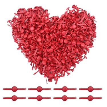 Imagem de Bestartstore 200 peças de metal 8 x 15 mm Brads prendedor de papel para scrapbooking cartão fazendo bricolage arte artesanato brads