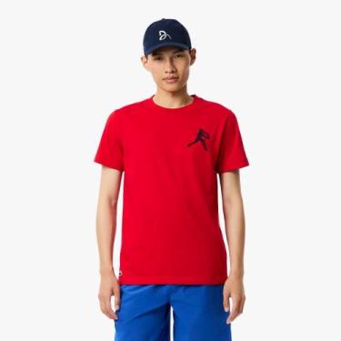 Imagem de Conjunto Lacoste Tennis X Novak Djokovic, Vermelho, Azul marinho, 2XL