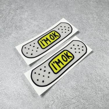 Imagem de DXYMOO Adesivo Band Aid para carro estilo decalque lesão ferimento arranhão capa capacete bicicleta gráficos 2 peças 9x3 cm