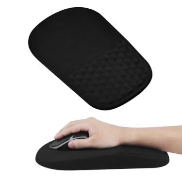 Imagem de Mouse pad ergonômico com suporte de pulso, confortável de espuma de memória com design de massagem e base de poliuretano antiderrapante, mouse pad de descanso de pulso para escritório e casa, 30 x 20