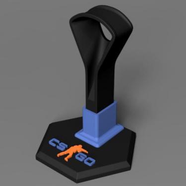 Imagem de Suporte Fone Ouvido Mesa Headset Gamer CS GO com e sem fio pc Universa