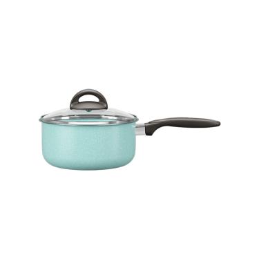 Imagem de Panela Brinox Suprema Ceramic Life Antiaderente 1,9L 18cm Tampa de Vidro Verde
