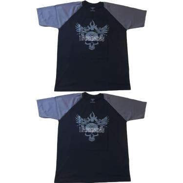 Imagem de Kit 2X Camiseta 100% Algodão Iron Darkness - Tamanho G Preta/Cinza - IntegralMédica-Masculino
