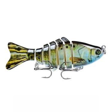 Imagem de 1 pacote de iscas de pesca de água doce e salgada | Isca realista para robalo, truta, tipo de peixe, Walleye, lúcio, bluegill, salmão