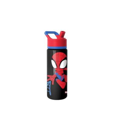 Imagem de Simple Modern Garrafa de água Kids Summit com tampa de canudo | Copo isolado de aço inoxidável Marvel Spider Man 510 g para crianças, meninos, escola | Criança Aranha