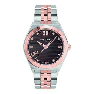 Imagem de Salvatore Ferragamo Relógio masculino de luxo Vega Collection, Marrom, OS, Ferragamo | Vega New