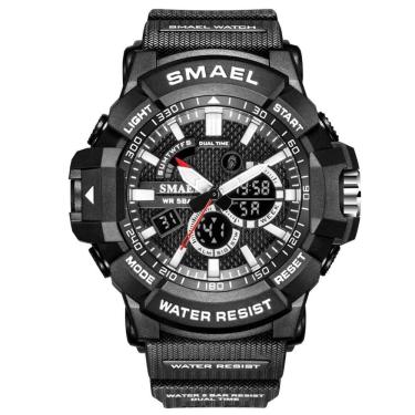 Imagem de Relógio Masculino Smael Anadigi 8036 Preto E Branco