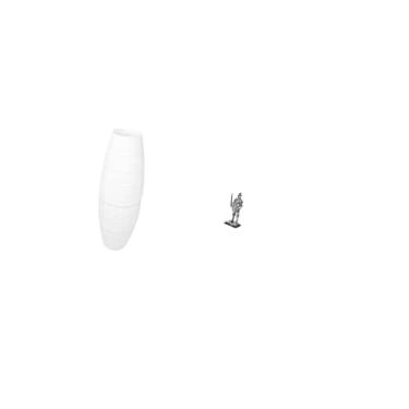 Imagem de Fenteer Abajur de Chão Simples com Proteção para Lâmpada de Papel, Estilo Vintage, Criativo, para Mesa, com Figura de Cavaleiro, Ideal para Quarto, Casa, Hote