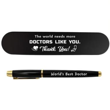 Imagem de TANWIH Presentes de agradecimento para médicos – World's Best Doctor Conjunto de canetas de gel – Presente de agradecimento de aniversário, formatura, Natal, faculdade de medicina para médicos