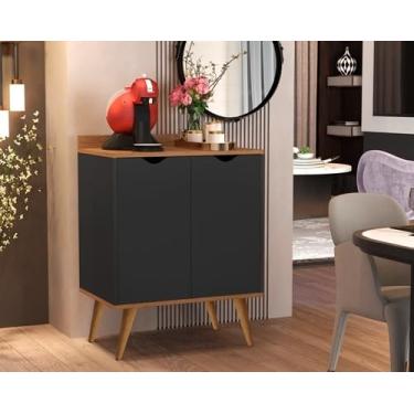 Imagem de Aparador de 2 Portas Buffet Multiuso (PRETO NATURE)