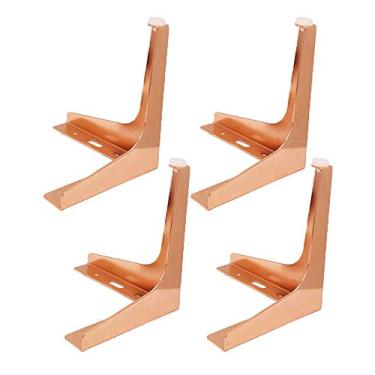 Imagem de ZJYWMM 4 pernas de móveis de metal pés de substituição de pés de suporte de móveis pernas de cama de ferro pernas de cama de sofá mesa de cabeceira pernas de bancada de trabalho, acessórios de móveis