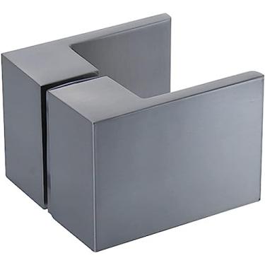 Imagem de Maçanetas e puxadores de tela de chuveiro maçaneta invisível de liga de zinco, maçaneta de porta interior de porta de madeira sólida de orifício único, maçanetas de substituição - cinza