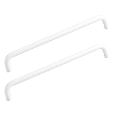 Imagem de ZDJZMGZ 2 puxadores de armário de alumínio sólido puxadores de armário de cozinha puxadores de gaveta de móveis brancos, para armário de quarto comprimento 426 mm