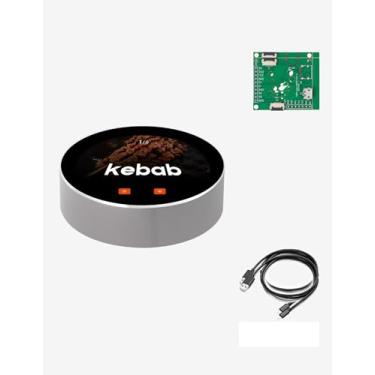 Imagem de UEAIDISP Placa de desenvolvimento ESP32-S3 com tela OLED ESP32 de 1,5 polegadas IPS 466 × 466 botão redondo AMOLED tela sensível ao toque para módulo inteligente LVGL WiFi BLe Uart (prata)