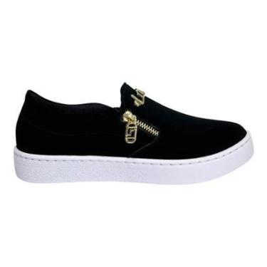 Imagem de Tênis Santinelli Slip On Love Nobuck 1554-003 Preto-Feminino