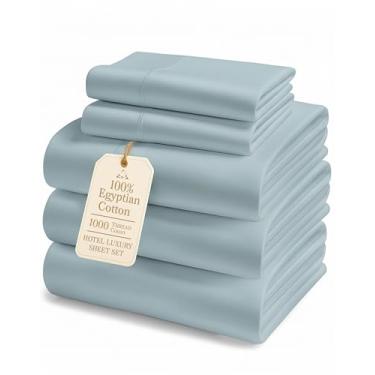 Imagem de LANE LINEN Lençóis de cama king size divididos 100% algodão egípcio para cama ajustável - 1000 fios, algodão mercerizado, acabamento sily, resistente ao desbotamento, lençóis de cama king size e