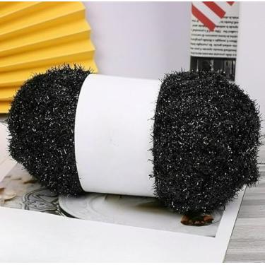 Imagem de Fio de tricô brilhante de Natal, fio brilhante para crochê e tricô, 100% poliamida, 50 g, 100 m, 50 gramas